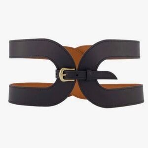 Vaincourt Paris Women's La Delicieuse iconic Black Leather Belt